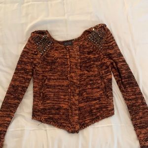 ASTR Cropped Embellished Sweater